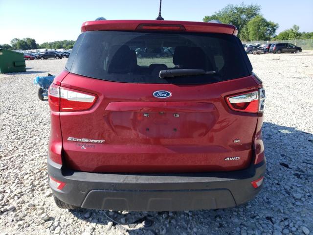 MAJ6S3GL0LC372291 - 2020 FORD ECOSPORT SE RED photo 6