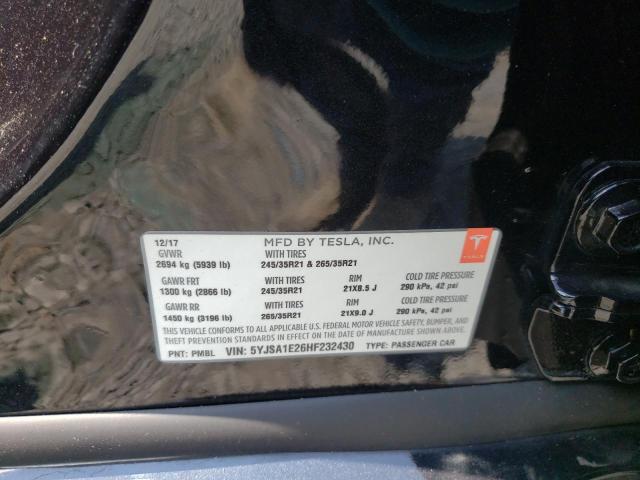 5YJSA1E26HF232430 - 2017 TESLA MODEL S Qara foto 12