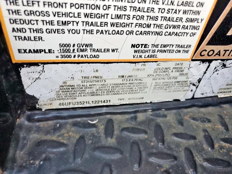 46UFU3521L1221431 - 2019 MISC TRAILER Սև լուսանկար 8