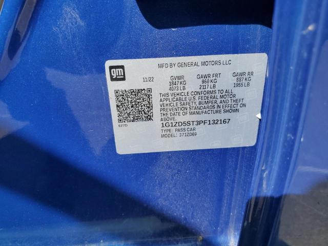 1G1ZD5ST3PF132167 - 2023 CHEVROLET MALIBU LT BLUE photo 13