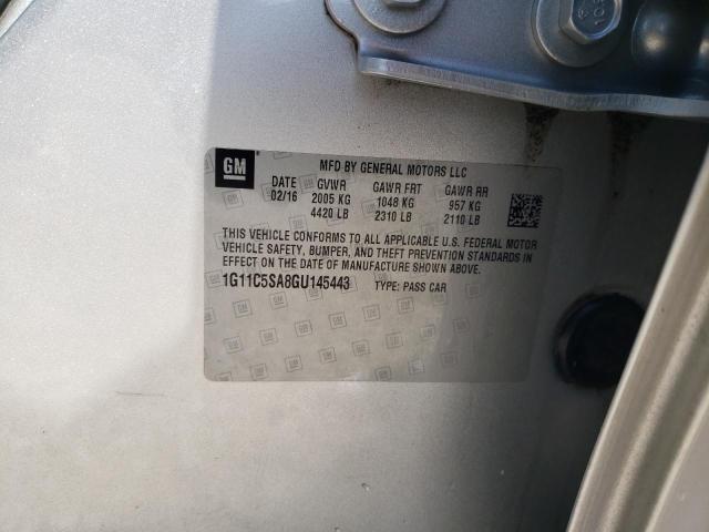 1G11C5SA8GU145443 - 2016 CHEVROLET MALIBU LIM LT 银色 照片 12