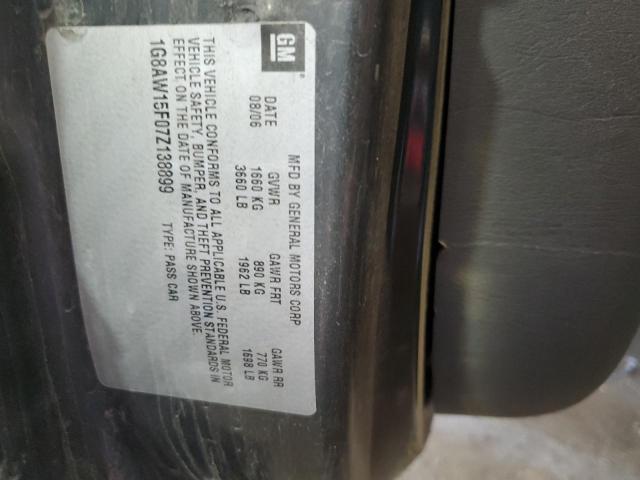 1G8AW15F07Z138899 - 2007 SATURN ION LEVEL 3 SILVER photo 12