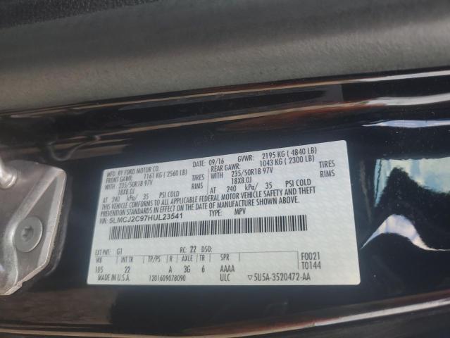 5LMCJ2C97HUL23541 - 2017 LINCOLN MKC SELECT 黑色 照片 12