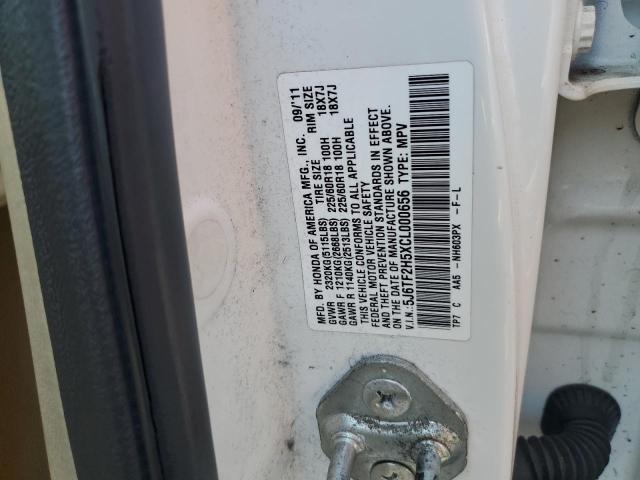 5J6TF2H5XCL000656 - 2012 HONDA CROSSTOUR EXL Weiß Foto 13