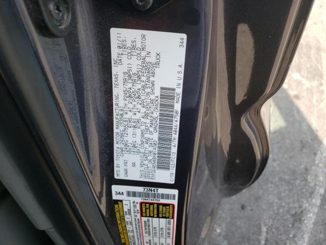 5TFUU4EN4BX014303 - 2011 TOYOTA TACOMA ACCESS CAB ნაცრისფერი ფოტო 12