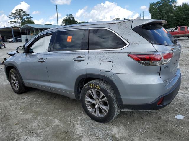 5TDKKRFH6FS056373 - 2015 TOYOTA HIGHLANDER XLE Արծաթագույն լուսանկար 2