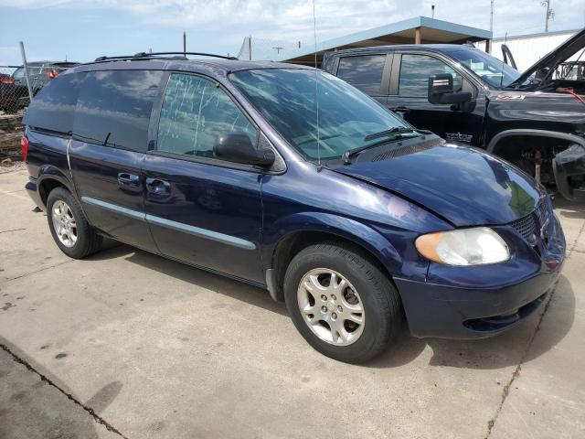 1D4GP45R44B530008 - 2004 DODGE CARAVAN SXT BLUE photo 4