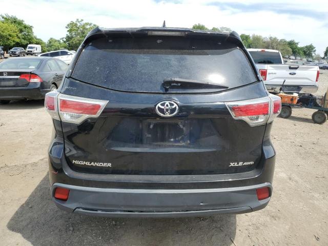 5TDJKRFH9ES022695 - 2014 TOYOTA HIGHLANDER XLE BLACK photo 6