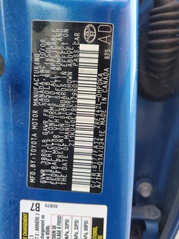 2T1KU40E79C129601 - 2009 TOYOTA MATRIX 蓝色 照片 12