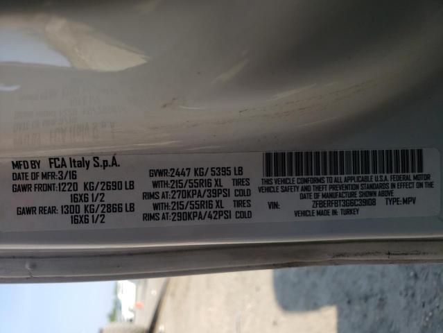 ZFBERFBT3G6C39108 - 2016 RAM PROMASTER SLT WHITE photo 12