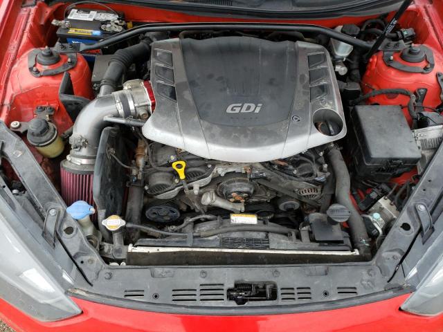 KMHHU6KJ7DU108318 - 2013 HYUNDAI GENESIS CO 3.8L RED photo 11