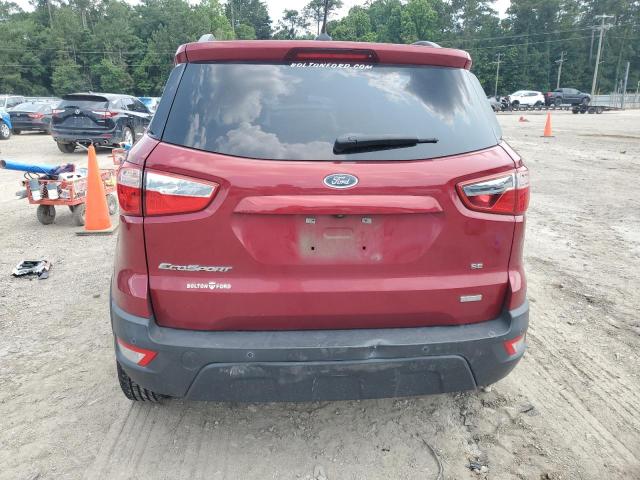 MAJ3S2GE5KC293311 - 2019 FORD ECOSPORT SE წითელი ფოტო 6