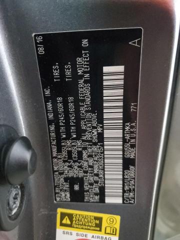 5TDJKRFH3GS321571 - 2016 TOYOTA HIGHLANDER XLE GRAY photo 13
