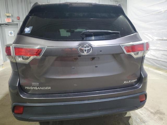 5TDJKRFH3GS321571 - 2016 TOYOTA HIGHLANDER XLE GRAY photo 6