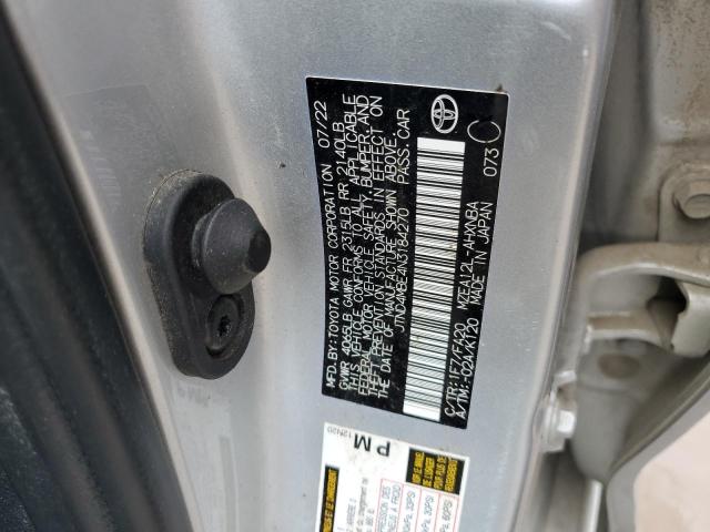 JTND4MBE4N3184270 - 2022 TOYOTA COROLLA SE SILVER photo 13