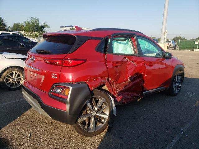 KM8K3CA50LU407269 - 2020 HYUNDAI KONA LIMITED RED photo 3