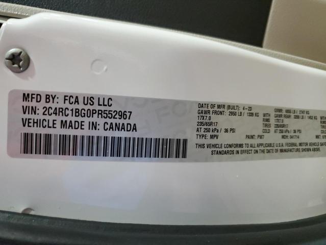 2C4RC1BG0PR552967 - 2023 CHRYSLER PACIFICA TOURING L 白色 照片 13