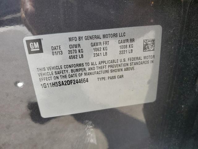 1G11H5SA2DF244664 - 2013 CHEVROLET MALIBU LTZ GRAY photo 13
