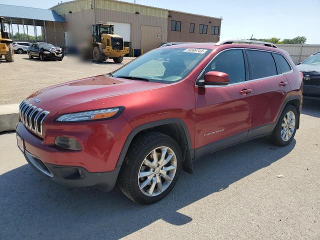 1C4PJMDS8HW545175 - 2017 JEEP CHEROKEE LIMITED RED photo 1