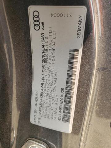 WAUC4AFR6GA010725 - 2016 AUDI S5 PREMIUM PLUS GRAY photo 12