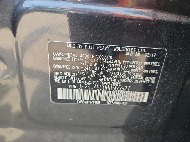 JF2SJAEC0HH565927 - 2017 SUBARU FORESTER 2.5I PREMIUM CHARCOAL photo 14