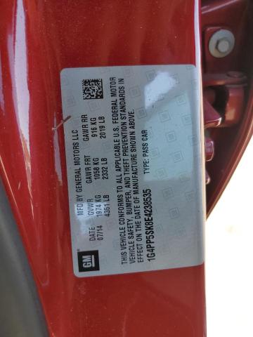 1G4PP5SK8E4238535 - 2014 BUICK VERANO RED photo 12