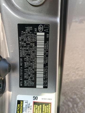 2T1BURHE8FC293629 - 2015 TOYOTA COROLLA L SILVER photo 12