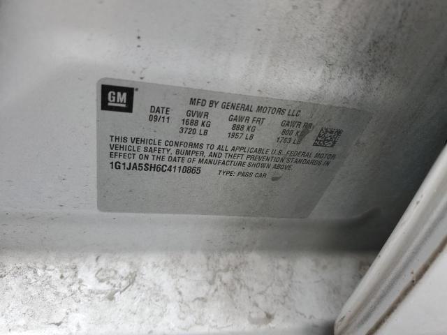 1G1JA5SH6C4110865 - 2012 CHEVROLET SONIC LS SILVER photo 12