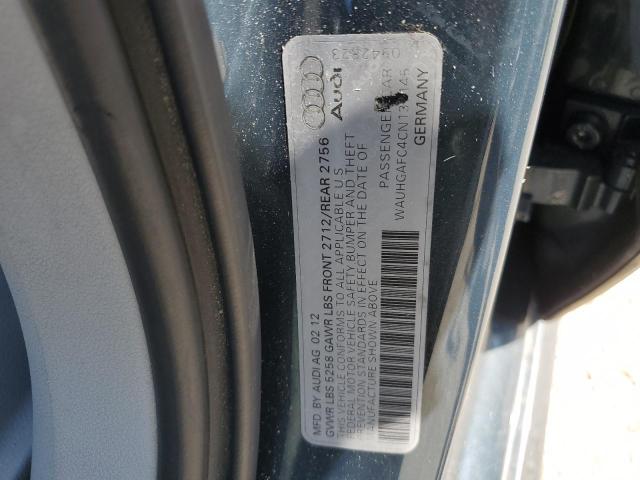 WAUHGAFC4CN137145 - 2012 AUDI A6 PRESTIGE ლურჯი ფოტო 12