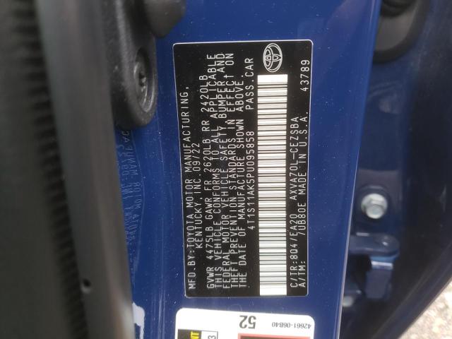 4T1S11AK5PU095858 - 2023 TOYOTA CAMRY SE NIGHT SHADE BLUE photo 12