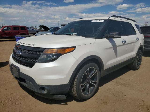 1FM5K8GT1EGC14486 - 2014 FORD EXPLORER SPORT WHITE photo 1