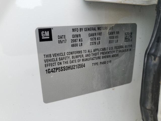 1G4ZP5SS0HU210564 - 2017 BUICK LACROSSE ESSENCE თეთრი ფოტო 12