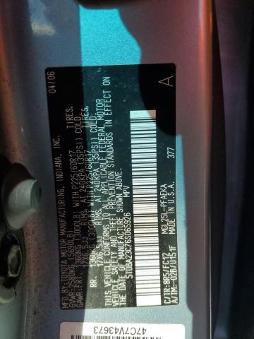 5TDBA23C76S065926 - 2006 TOYOTA SIENNA LE Turkusowy zdjęcie 13