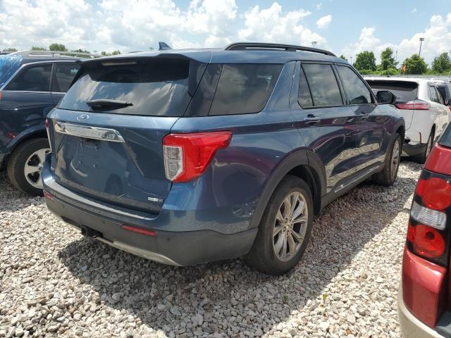 1FMSK8DH1LGB34363 - 2020 FORD EXPLORER XLT BLUE photo 3
