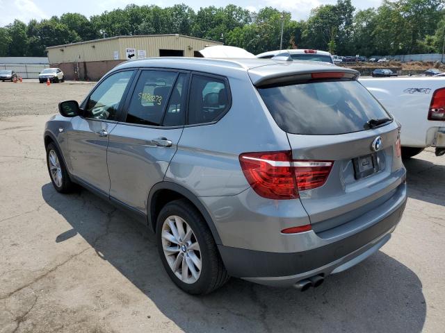 5UXWX9C53E0D17281 - 2014 BMW X3 XDRIVE28I GRAY photo 2