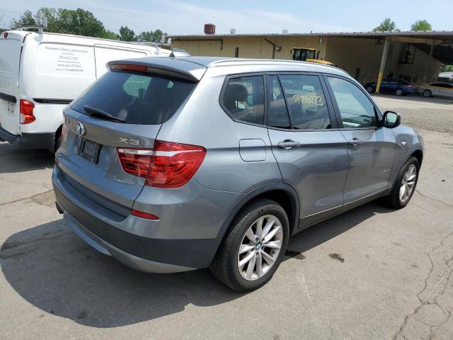 5UXWX9C53E0D17281 - 2014 BMW X3 XDRIVE28I GRAY photo 3