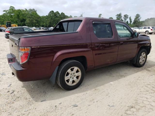 2HJYK165X7H527244 - 2007 HONDA RIDGELINE RTL MAROON photo 3