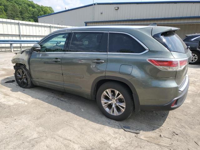 5TDJKRFH1FS199789 - 2015 TOYOTA HIGHLANDER XLE მწვანე ფოტო 2
