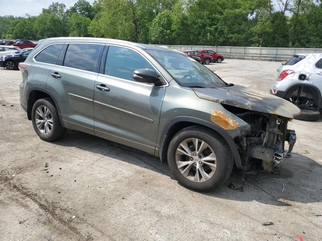 5TDJKRFH1FS199789 - 2015 TOYOTA HIGHLANDER XLE მწვანე ფოტო 4