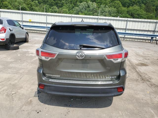5TDJKRFH1FS199789 - 2015 TOYOTA HIGHLANDER XLE მწვანე ფოტო 6
