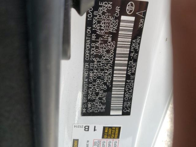 JTKDE3B77A0309425 - 2010 TOYOTA SCION TC 白色 照片 12