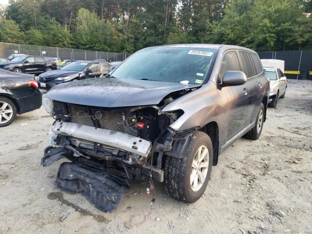 5TDBK3EHXCS098703 - 2012 TOYOTA HIGHLANDER BASE Сұр фото 2
