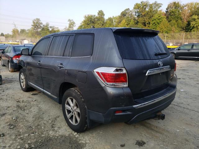 5TDBK3EHXCS098703 - 2012 TOYOTA HIGHLANDER BASE Сұр фото 3