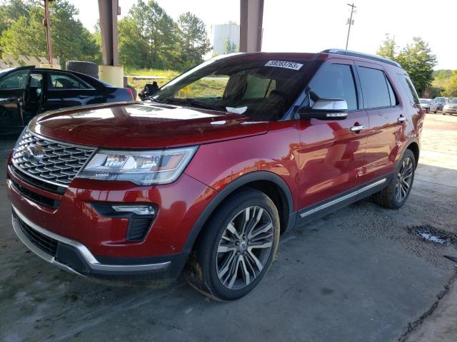 1FM5K8HT1JGA17651 - 2018 FORD EXPLORER PLATINUM BURGUNDY photo 1