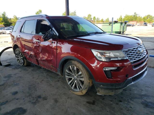 1FM5K8HT1JGA17651 - 2018 FORD EXPLORER PLATINUM BURGUNDY photo 4