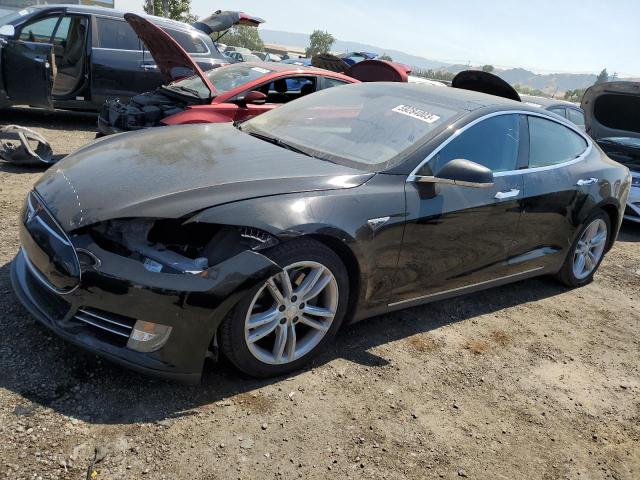 5YJSA1CG8DFP27589 - 2013 TESLA MODEL S შავი ფოტო 1