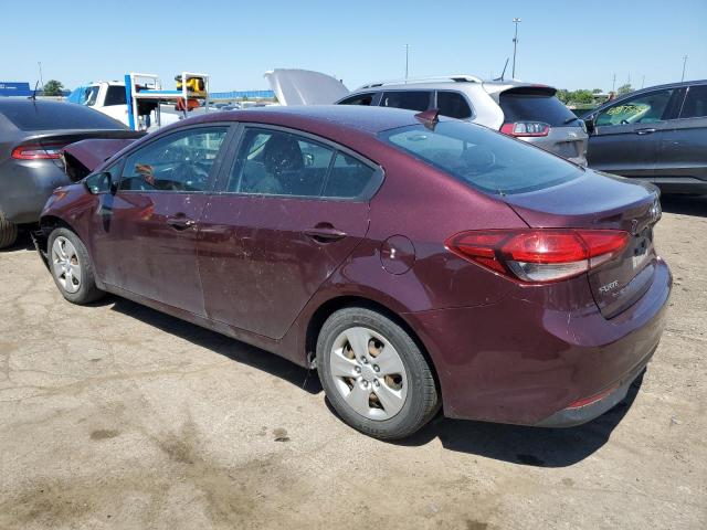 3KPFK4A70HE113523 - 2017 KIA FORTE LX BURGUNDY photo 1