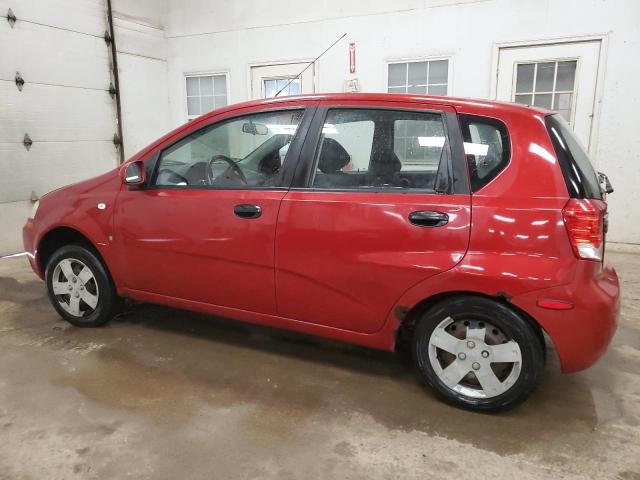 KL1TD66638B055615 - 2008 CHEVROLET AVEO BASE RED photo 2