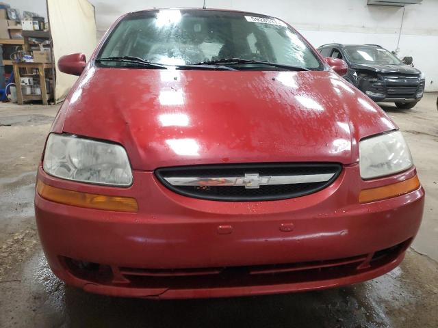 KL1TD66638B055615 - 2008 CHEVROLET AVEO BASE RED photo 5