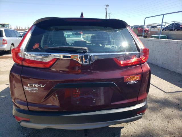 2HKRW6H3XHH217643 - 2017 HONDA CR-V LX BURGUNDY photo 6